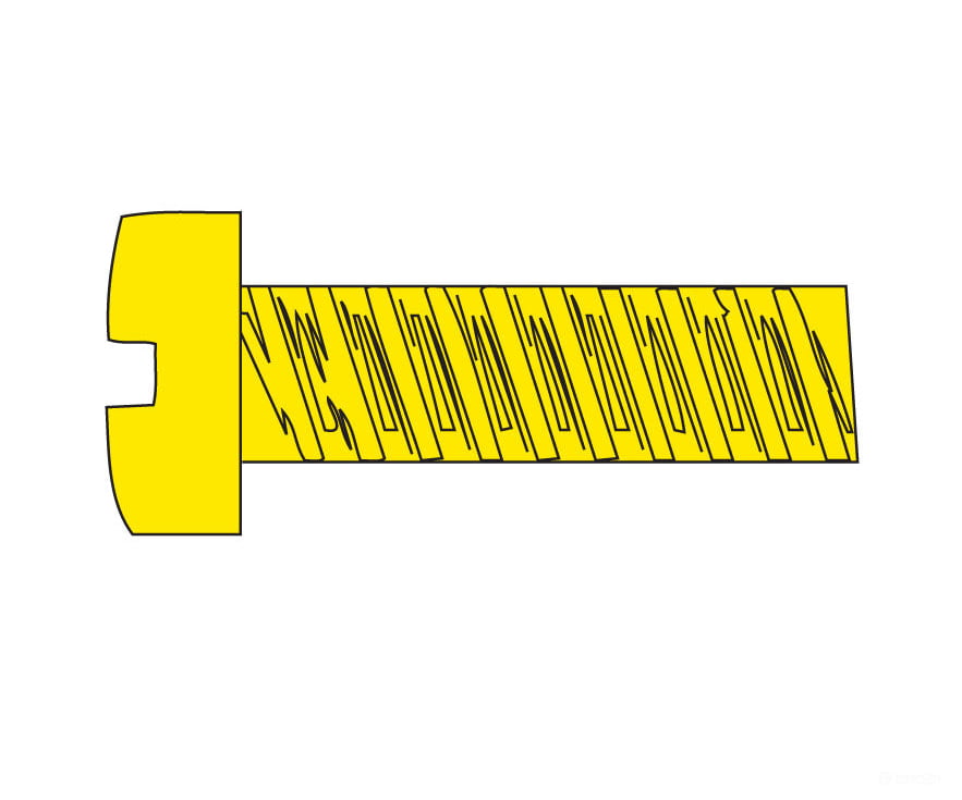 Woodland Scenics 836 Hob-Bits(R) 2-56 Fillister Head Screws - Brass Pkg(5) -- 1/2’ Long Hardware