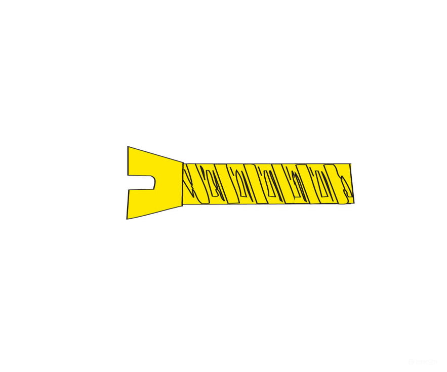 Woodland Scenics 842 Hob - Bits(R) 00 - 90 Flat Head Screws - Brass Pkg(5) - - 1/4’ Long Hardware
