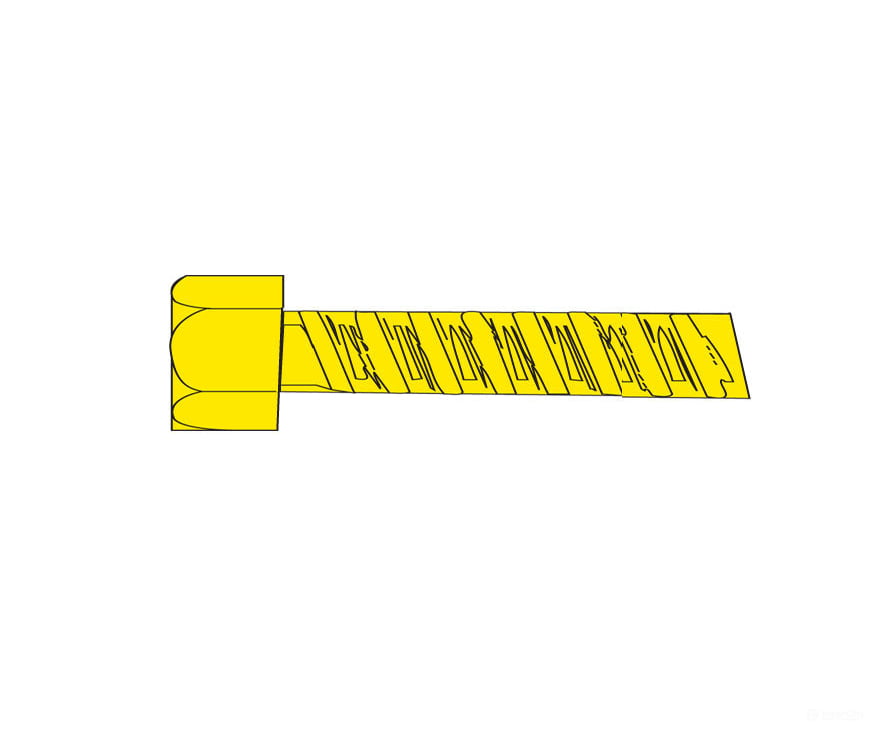 Woodland Scenics 863 Hob-Bits(R) 00-90 Hex Head Screws - Brass Pkg(5) -- 3/8’ Long Hardware &