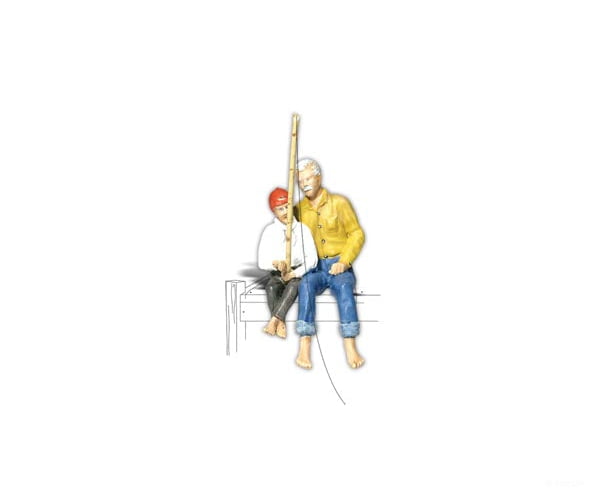Woodland Scenics 2534 Scenic Accents(R) Figures - - Frank & Son Fishing