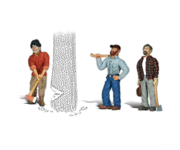 Woodland Scenics 2552 Scenic Accents(R) Figures - - Chip Woody & Chopper