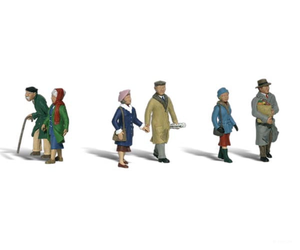 Woodland Scenics 1900 Scenic Accents(R) Couples In Coats - 3 Figures
