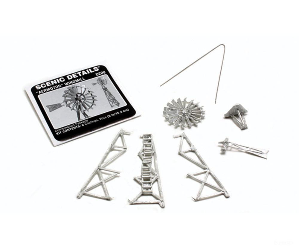 Woodland Scenics 209 Aermotor Windmill - Scenic Details(R) -- Metal Kit Unpainted Structures