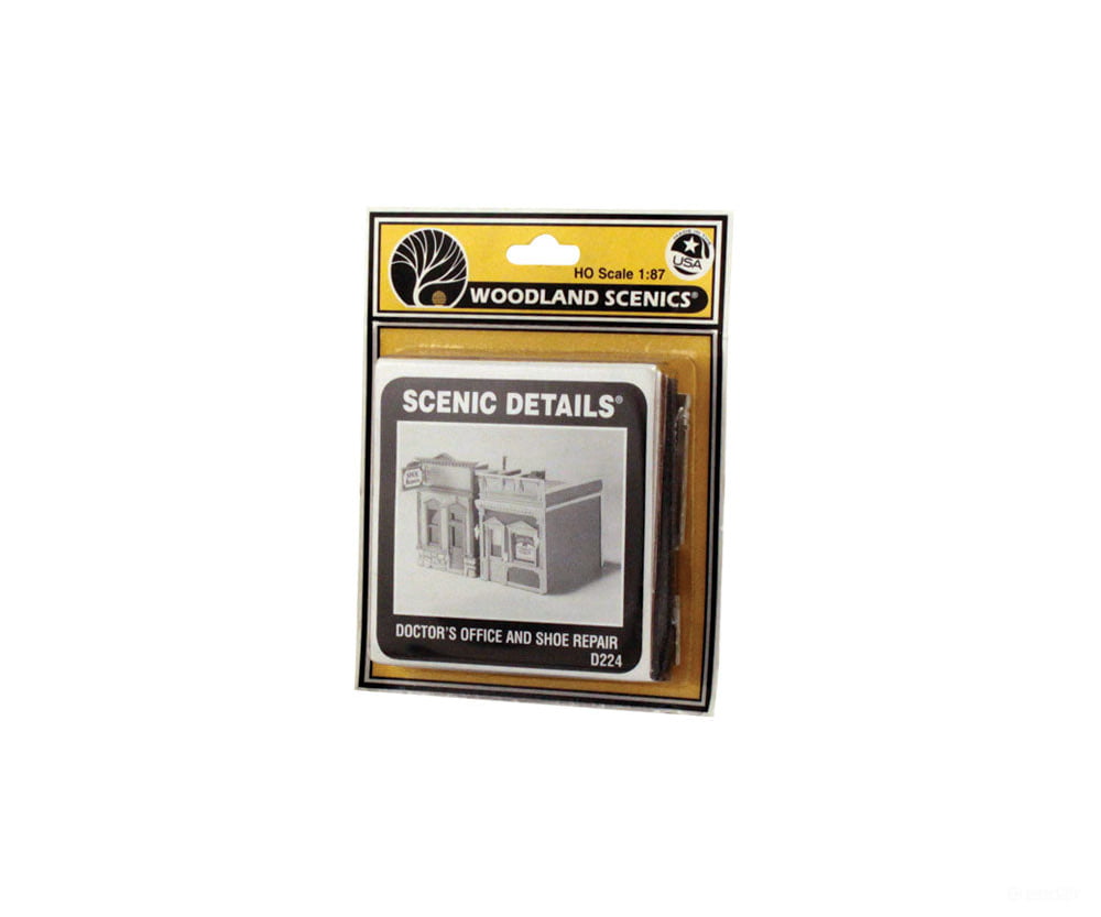 Woodland Scenics 224 Doctor’s Office & Shoe Repair - Scenic Details(R) - - Metal Kit 3 X 2 -