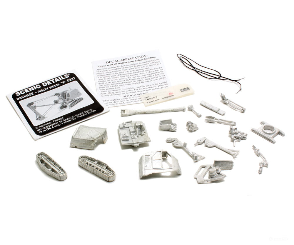 Woodland Scenics 237 Insley Model K Backhoe - Kit - - On Crawler Chassis Cars & Trucks