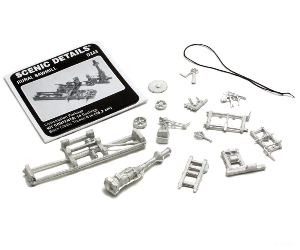 Woodland Scenics 243 Rural Sawmill - Scenic Details(R) - - Unpainted Kit Other Scenery