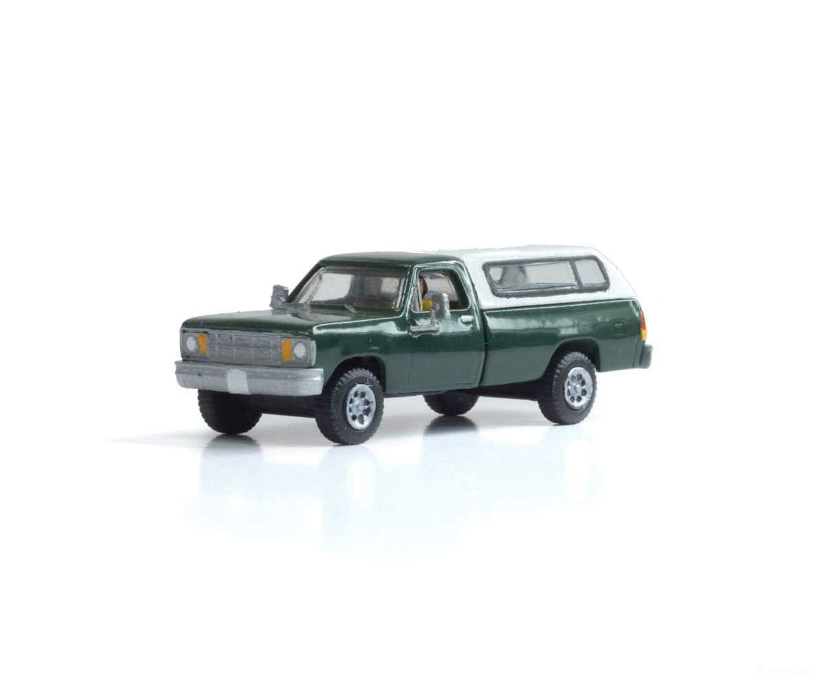 Woodland Scenics 5364 Camper Shell Truck - Modern Era Vehicles -- Green White Cars & Trucks