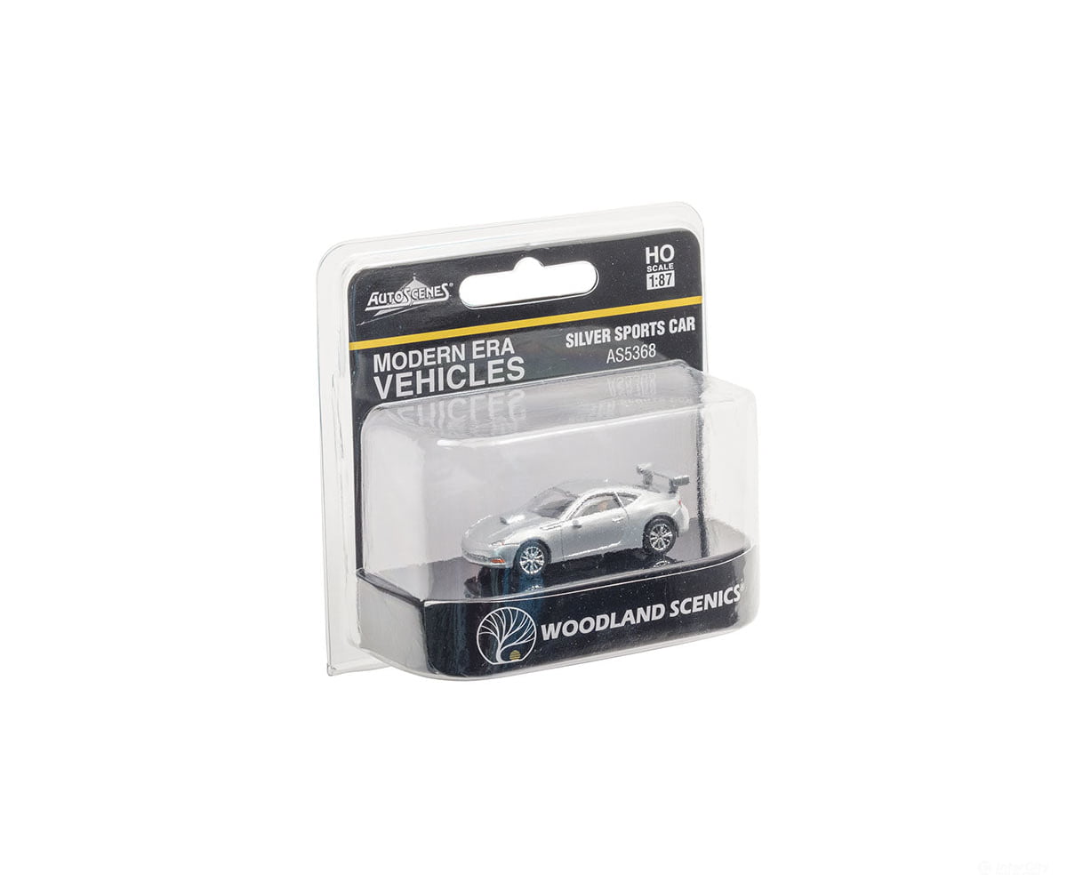 Woodland Scenics 5368 Sports Car - Modern Era Vehicles Silver Cars & Trucks