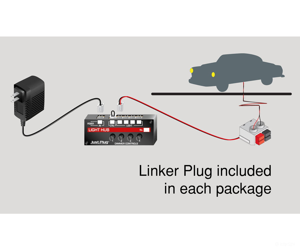 Woodland Scenics 5601 Just Plug(R) Lighted Vehicle Downtown Drive - Sedan (Maroon) Cars & Trucks