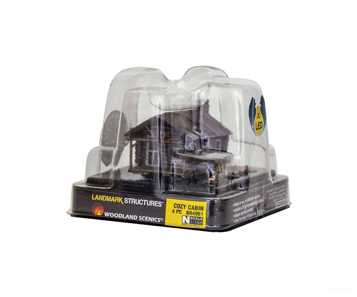 Woodland Scenics N 4961 Built-&-Ready(R) Landmark Structures - Assembled Lighted Cozy Cabin