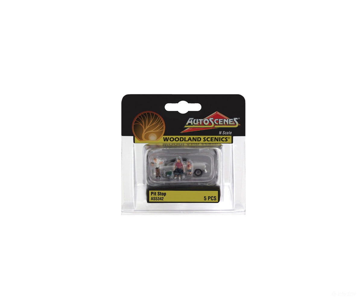Woodland Scenics 5342 Autoscenes(Tm) - - Pit Stop Cars & Trucks