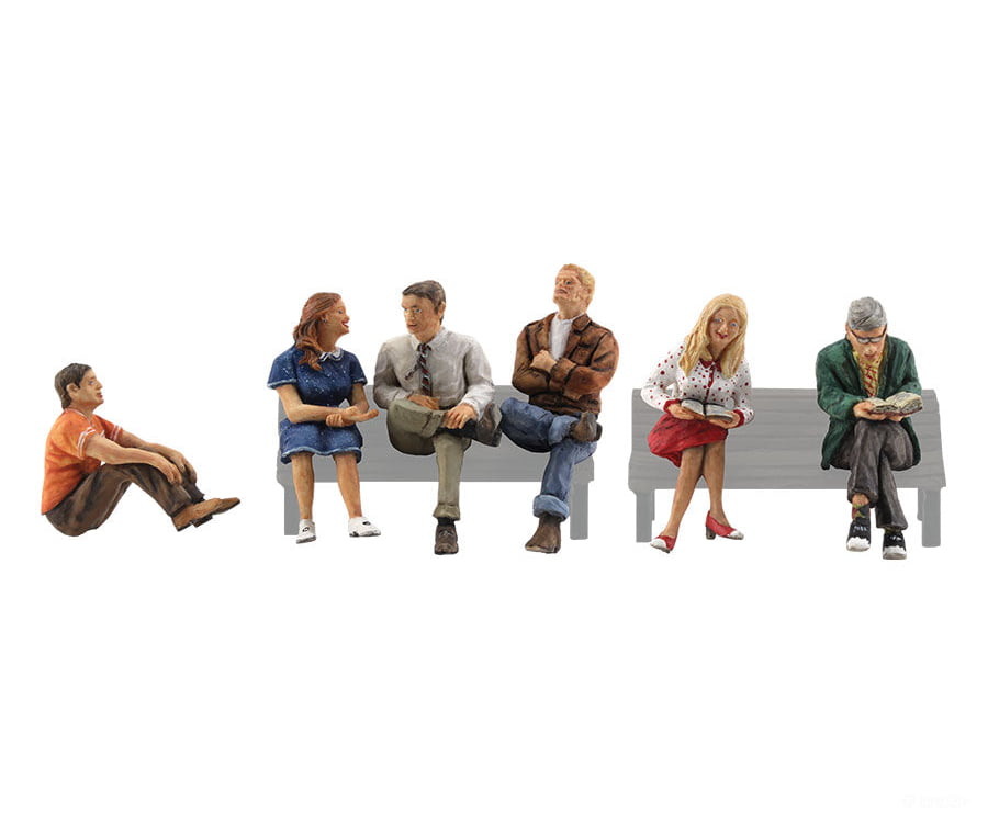Woodland Scenics 2759 Scenic Accents(R) Figures - - People Sitting Pkg(6)