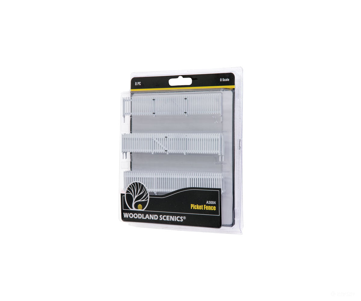 Woodland Scenics 3004 Picket Fence - Kit With Gates Hinges & Planter Pins Total Scale Length: