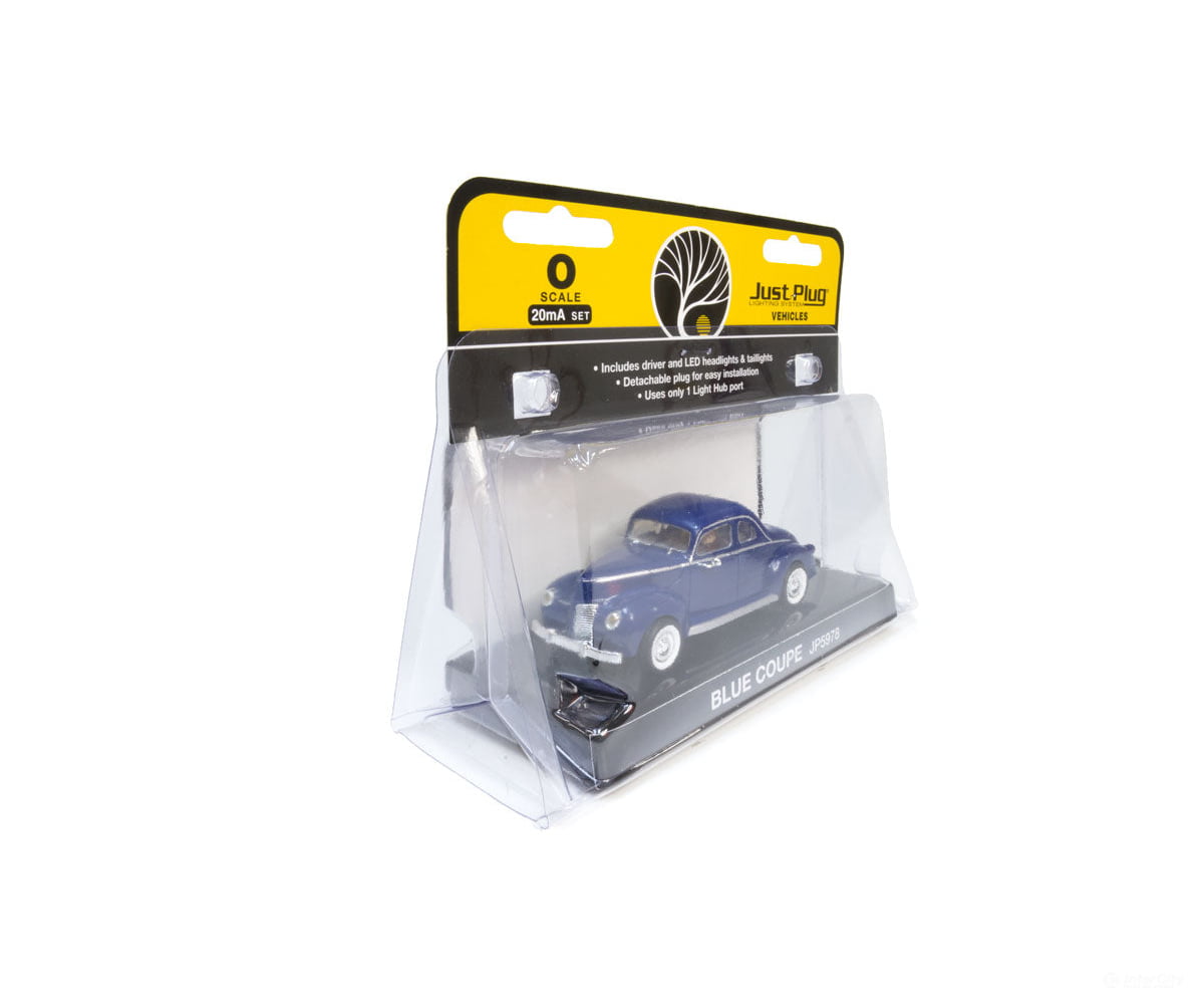 Woodland Scenics 5978 Blue Coupe - Just Plug(R) Lighted Vehicle - - Cars & Trucks