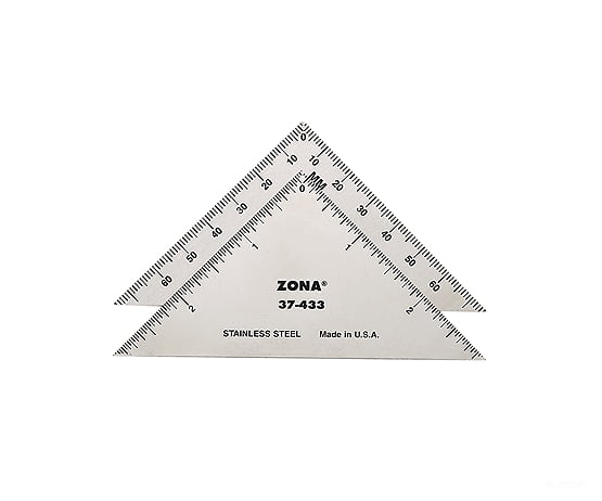 Zona 37-433 S/S Ruler-3 Triangle (P3) Tools