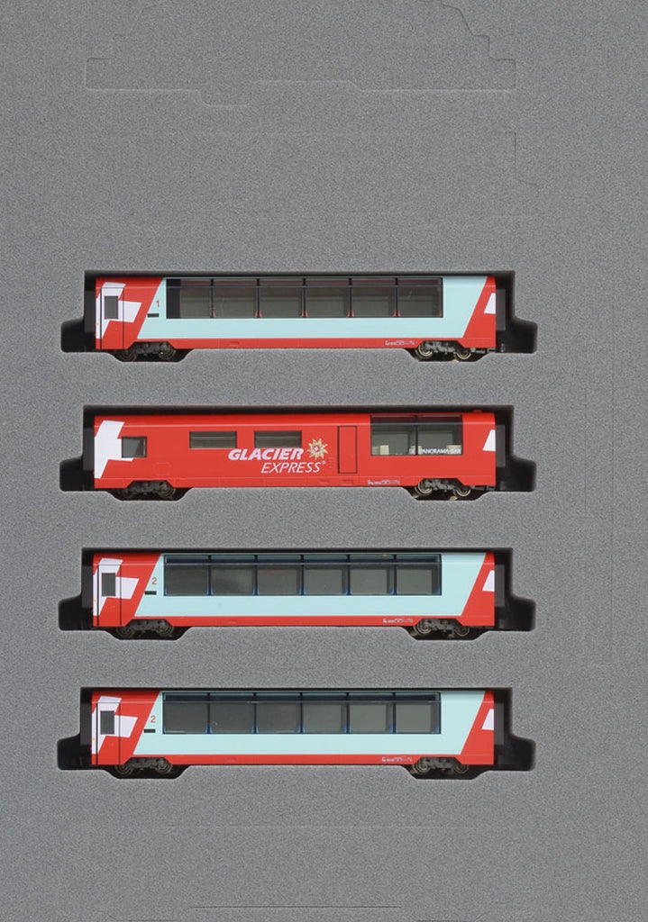 Kato N 102027 RhB Glacier Express Add-On 4-Car Set