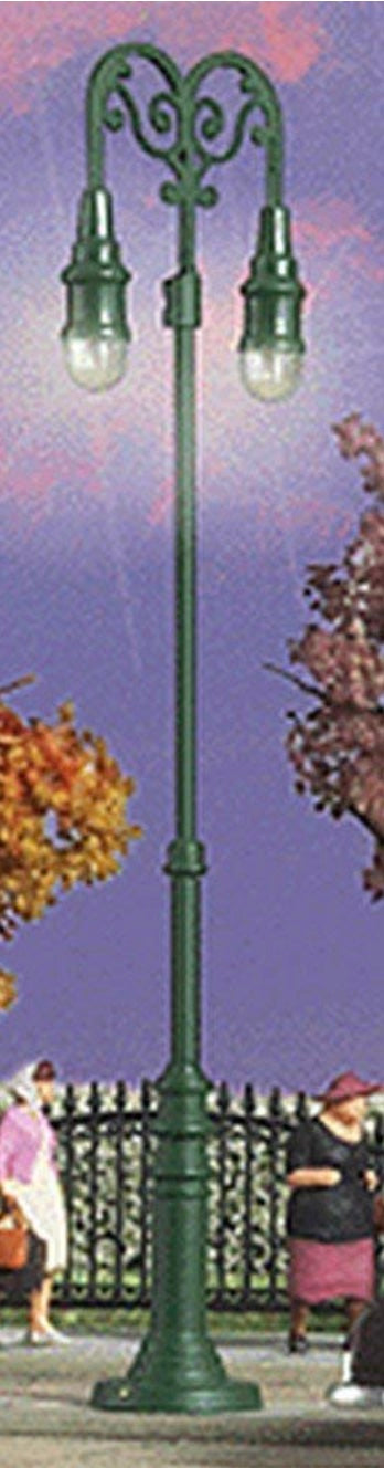 Walthers Cornerstone HO 1080 Double-Arm Style (Boulevard) Street Lamp - Built-ups -- 1/2" 1.3cm Diameter x 3-3/8" 8.6cm Tall