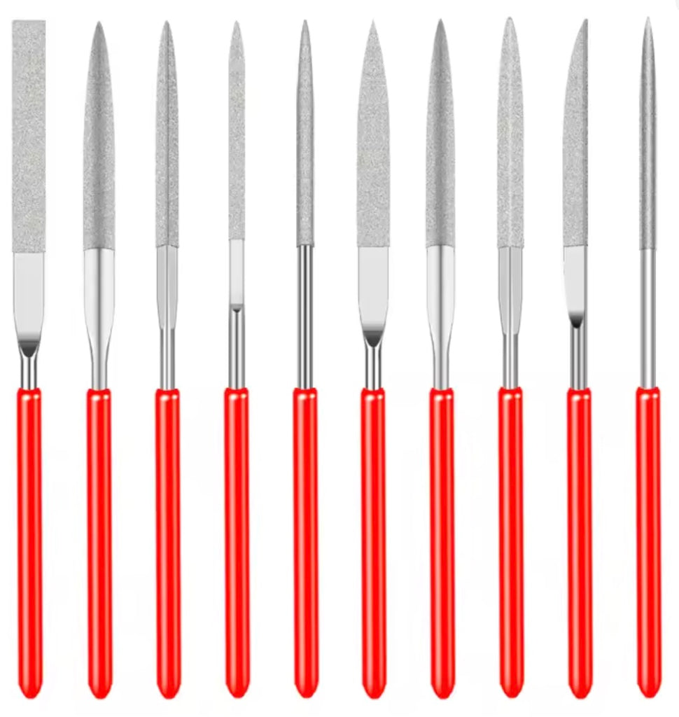 SEL Tools 140mm Hobby Diamond Needle File Set - 10 Files