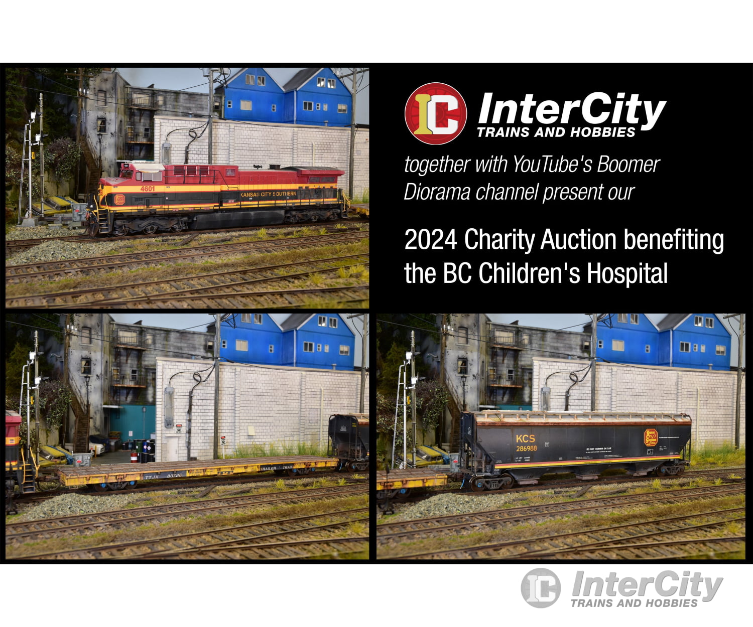 2024 Holiday Charity Auction: Dcc/Sound Loco + Cars Painted & Weathered By Boomer Diorama