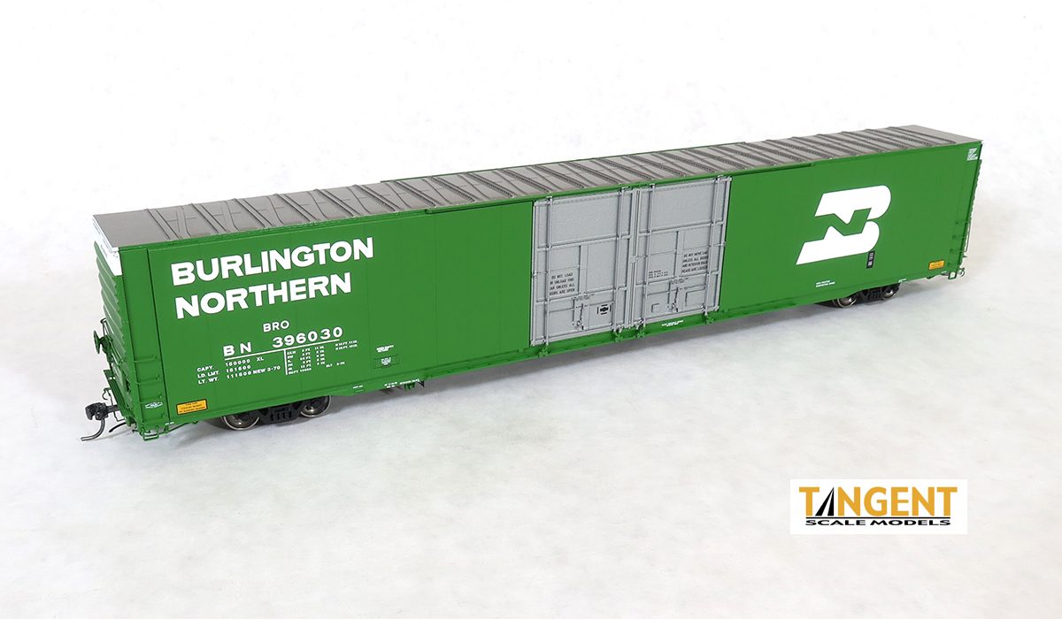 Tangent HO 25045-02 Burlington Northern (BN) "Delivery 1970" Greenville 86' Double Plug Door Box Car - #396031