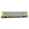 Micro Trains N 11144490 89' Tri-Level Enclosed Auto Rack - TTX TTGX #851005 (Weathered, silver, yellow, red logo, graffiti)