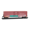 Micro Trains N 98302289 50' Rib-Side Plug-Door Boxcar No Roofwalk 3-Pack - BNSF Christmas Graffiti