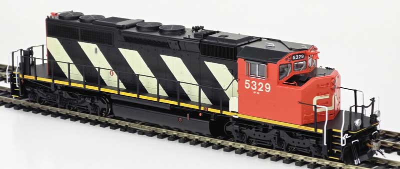 Bowser HO 25382 GMD SD40-2W - LokSound 5 and DCC - Canadian National #5329 (Sergeant Stripes, black, white, red)