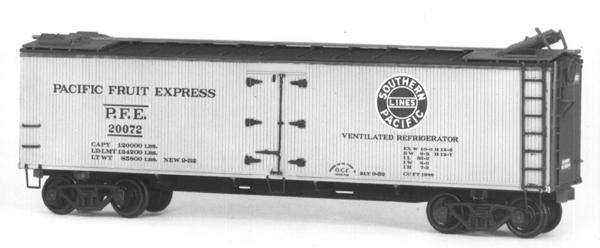 Tichy Train Group HO 6024 40' Double Sheathed Wood Reefer - PFE Class R-40 - Kit - Undecorated 6-Pack