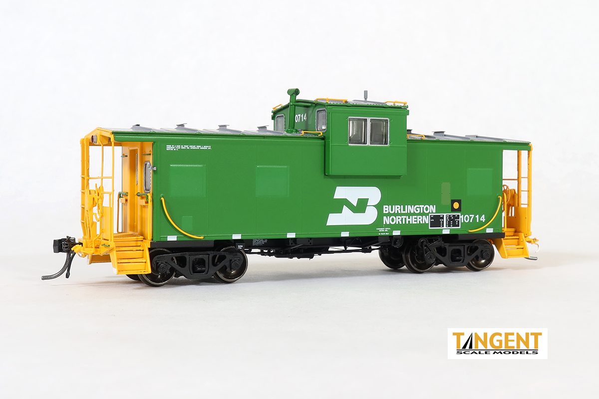 Tangent HO 60314-03 Burlington Northern (BN) "1981+ No RB No Windows w/ FRA Light" BN International Wide-vision Caboose - #10714