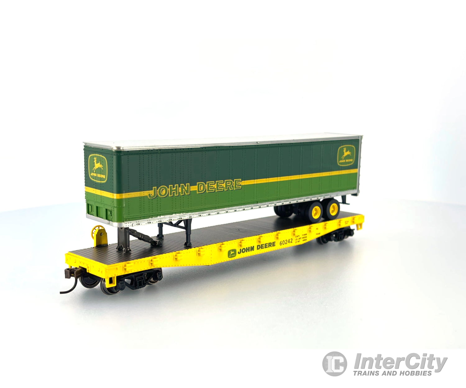 7737 Ho 50’ Flat Car W. 45’ Trailer Freight Cars