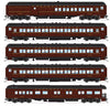 Broadway Limited Imports HO 8965 PRR 5-Car Set - PB70 Combine, 3 P70Coach, Z74D Business Observation Set - RTR - Pennsylvania Railroad #4780, 3420, 3575, 3706, 7504 Quaker City (Late 1940s)