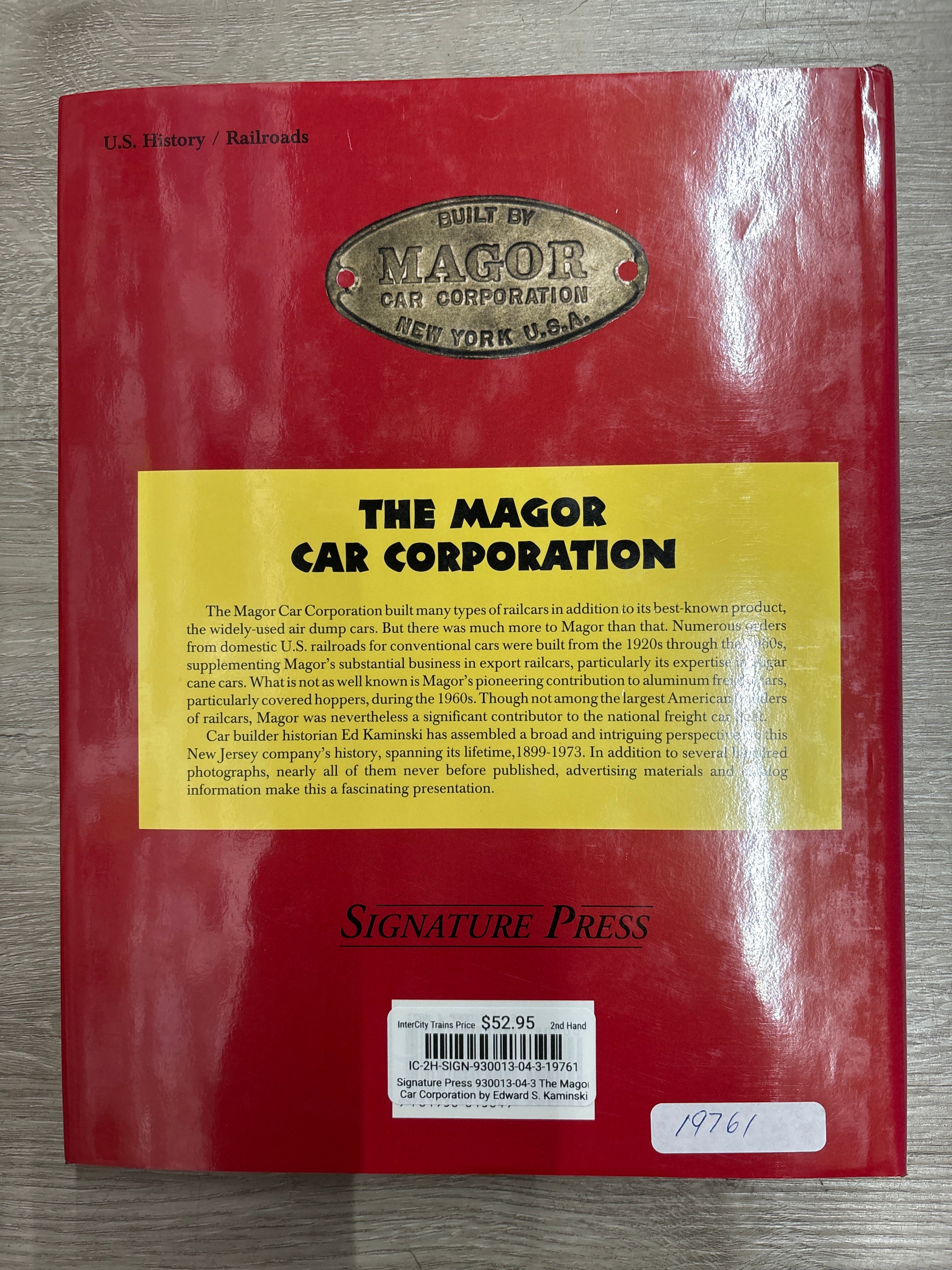 Signature Press The Magor Car Corporation by Edward S. Kaminski