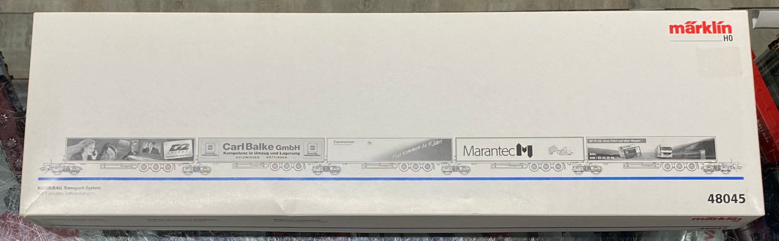 Marklin 48045 HO DB Kombirail Transport-System mit 5 Privaten Sattelanhangern