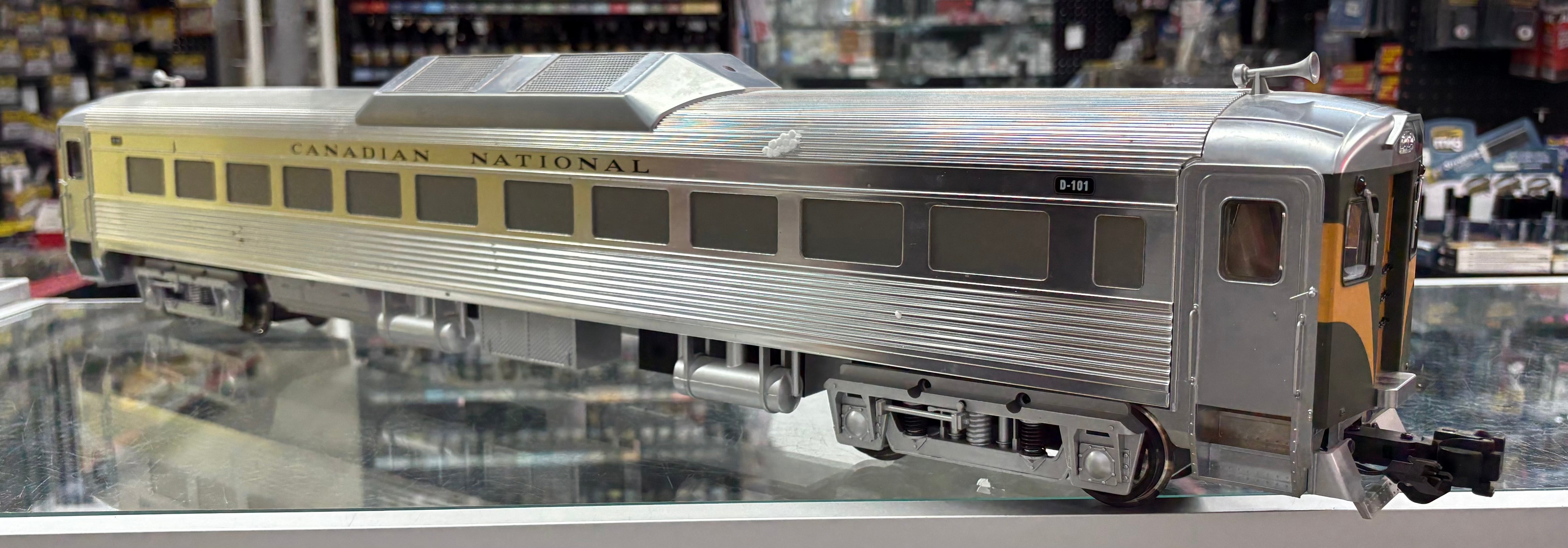 Aristo Craft ART-22802 1 Budd RDC Rail Car Aluminum Body Interior Lighting Sound-Ready Smoke System Canadian National (CN) D-101 DCC Ready