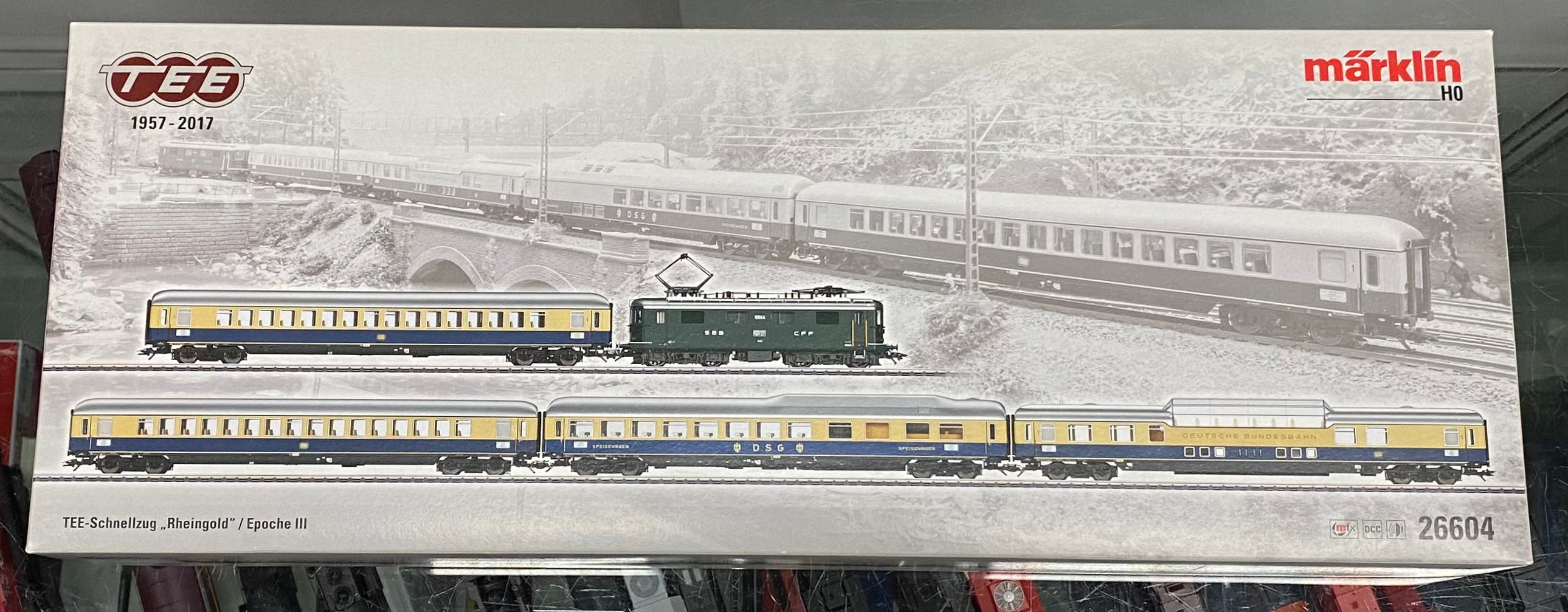 Marklin 26604 HO SBB-CFF-FFS TEE 1957-2017 Special Edition Rheingold Express Train Set Rare 10044 MFX Digital Sound