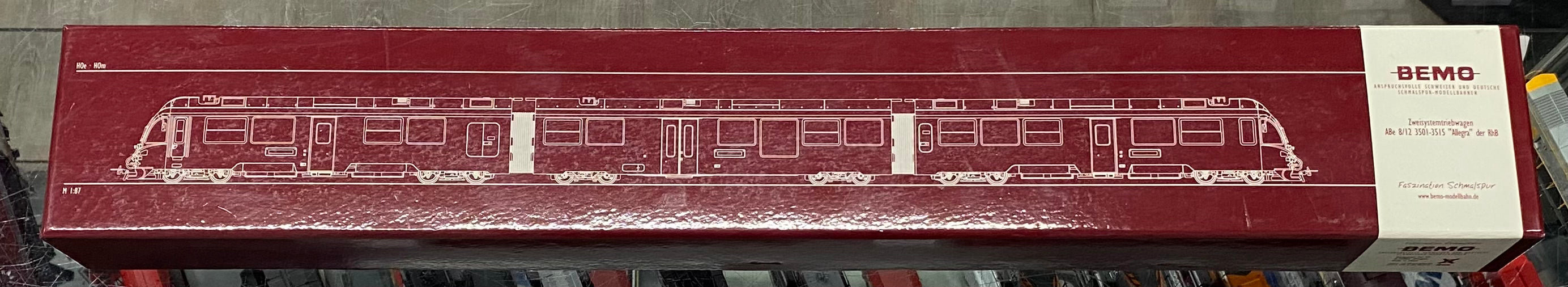 Bemo 7244100 HO RhB E-Triebzug ABe 8/12 "Allegra" Arosa OVP 3500 Analog DC
