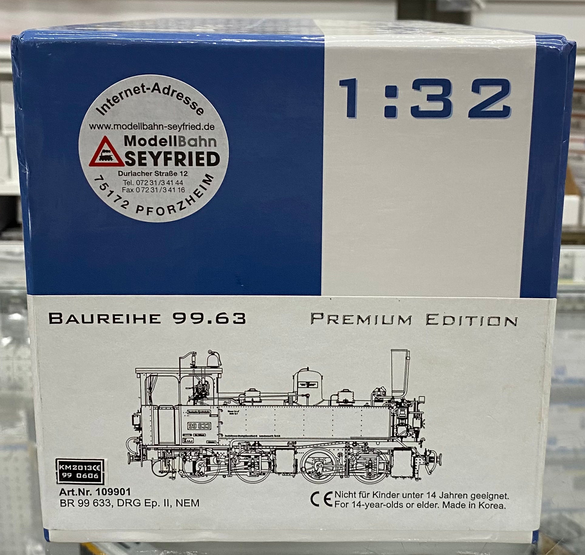 KM1 Modellbau 109901 1e-Gauge Br 99 633 Drg Era II Nem Premium - ESU DCC Sound