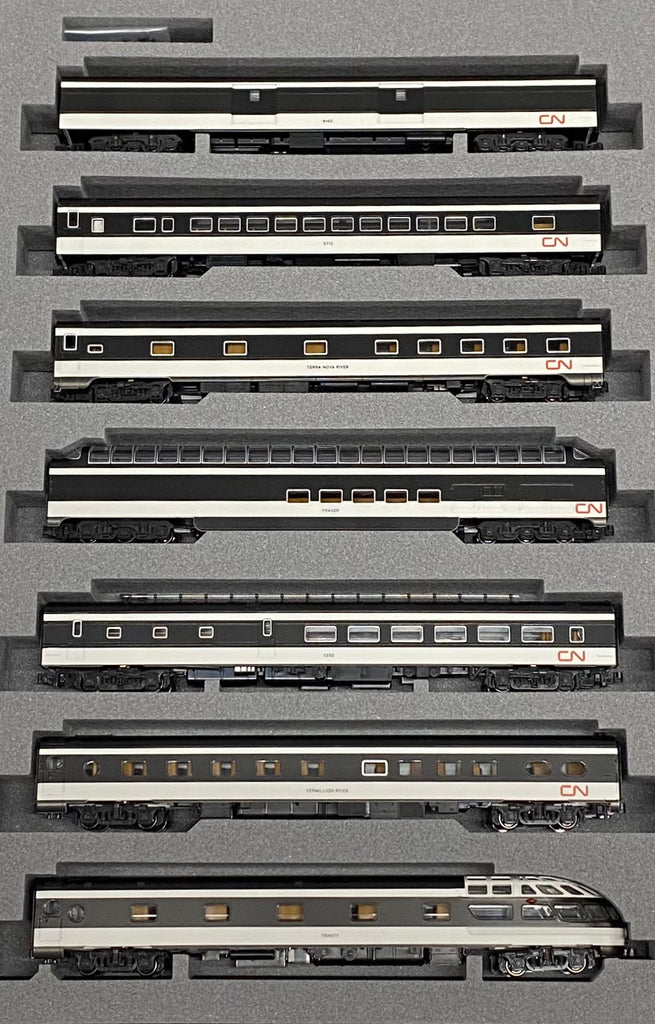 Kato 106-102-1 N 7 Car Set Transcontinental Passenger Cars Lighted Canadian National (CN) (#3)
