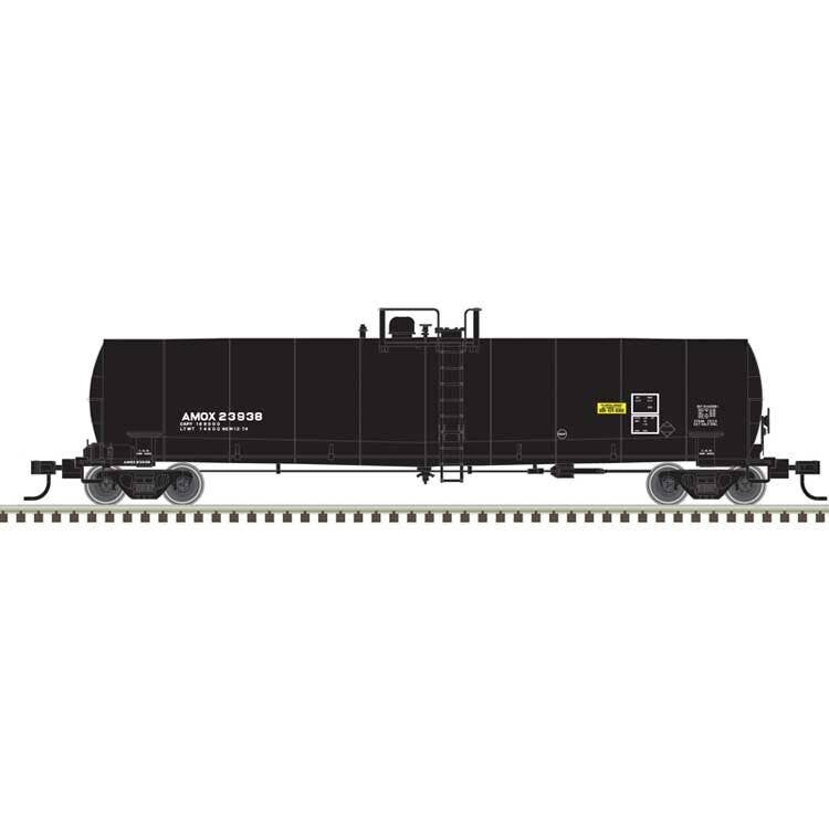 Atlas HO 20007613 ACF 23,500-Gallon Tank Car - Master(R) - Amoco AMOX #23938 (black, reporting marks only)