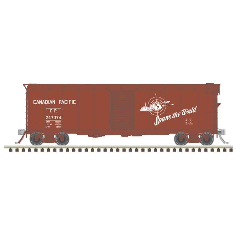 Atlas HO 20007897 40' Minibox Boxcar - Master(R) - Canadian Pacific #247374 (Boxcar Red, Spans the World logo)