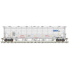 Atlas N 50006840 Trinity 5660 PD Covered Hopper - GATX GACX #55954 (gray, black, blue GATX Logo, yellow conspicuity stripes)