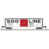 Atlas N 50007161 50' General American RBL Plug-Door Boxcar - Master(R) - Soo Line #178294 (white, black, red Door, Billboard Roadname)