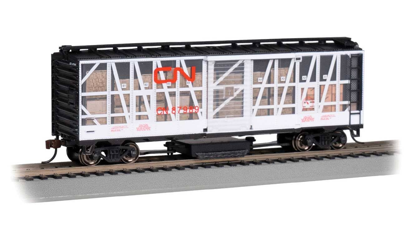 Bachmann HO 16323 Track Cleaning 40' Boxcar, Removable Dry Pad - Silver Series - Canadian National #87989 (Impact Car; Printed Interior, Red Noodle Logo)