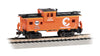 Bachmann N 70758 36' Wide-Vision Caboose - Silver Series(R) - Chessie System C&O #903237 (orange, black, white)