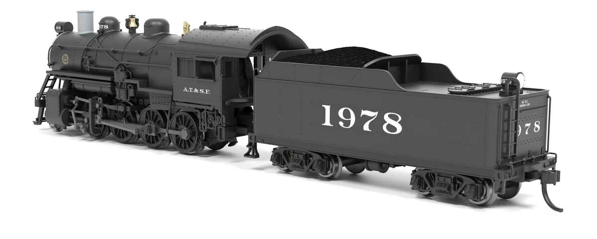 Broadway Limited Imports N 8376 2-8-0 Consolidation - Sound, Smoke and DCC Paragon4(TM) - Santa Fe #1978 (black, silver)