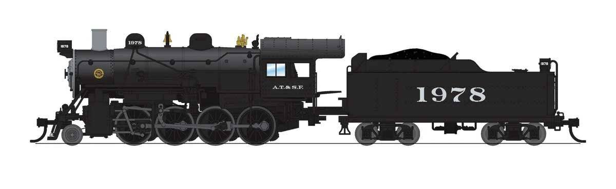 Broadway Limited Imports N 8377 2-8-0 Consolidation - Sound, Smoke and DCC Paragon4(TM) - Santa Fe #1983 (black, silver)