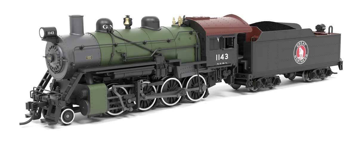 Broadway Limited Imports N 8382 2-8-0 Consolidation - Sound, Smoke and DCC Paragon4(TM) - Great Northern #1143 (green, black, graphite, Tuscan)