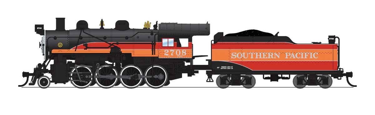 Broadway Limited Imports N 8388 2-8-0 Consolidation - Sound, Smoke and DCC Paragon4(TM) - Southern Pacific #2720 (Daylight, black, red, orange)