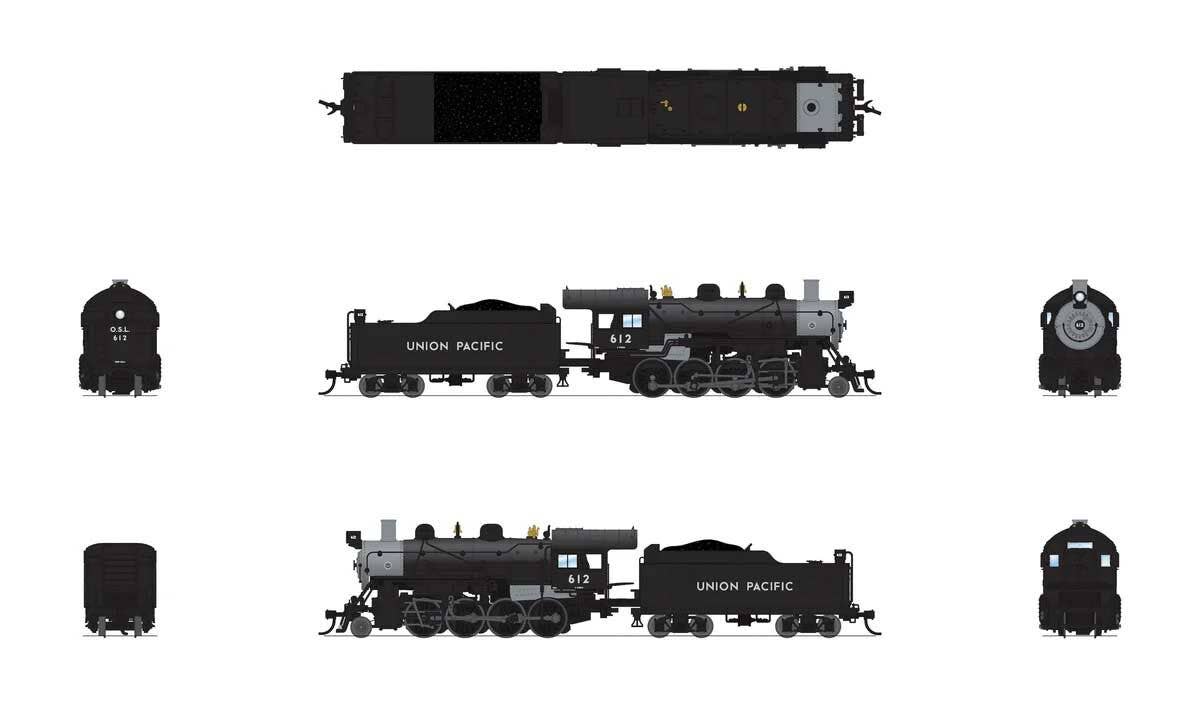 Broadway Limited Imports N 8390 2-8-0 Consolidation - Sound, Smoke and DCC Paragon4(TM) - Union Pacific #615 (black, graphite)