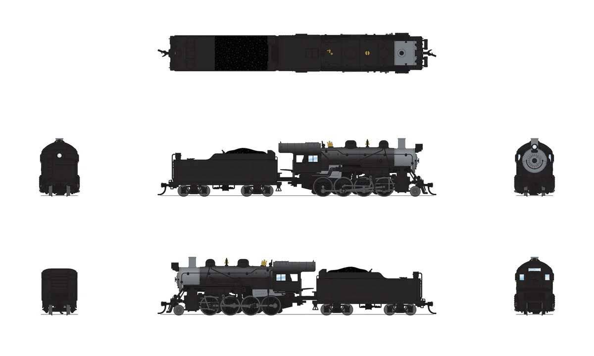 Broadway Limited Imports N 8391 2-8-0 Consolidation - Sound, Smoke and DCC Paragon4(TM) - Painted, Unlettered (black, graphite)